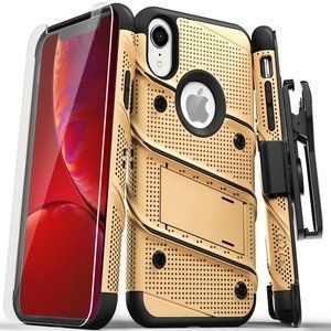 Bolt Series for iPhone XR Case with Screen Protector Kickstand Holster Lanyard